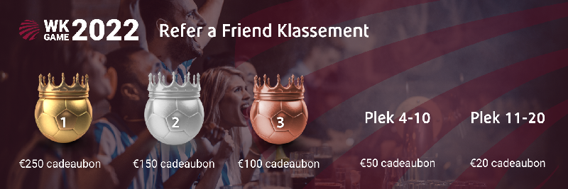 Refer a friend klassement voetbalwedden